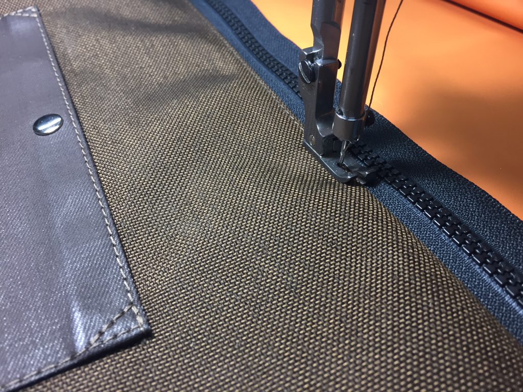 Top-stitching the zipper